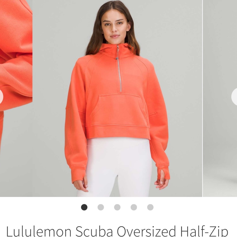 lululemon athletica Scuba Oversized Half-Zip Top - Warm Coral XL/XXL